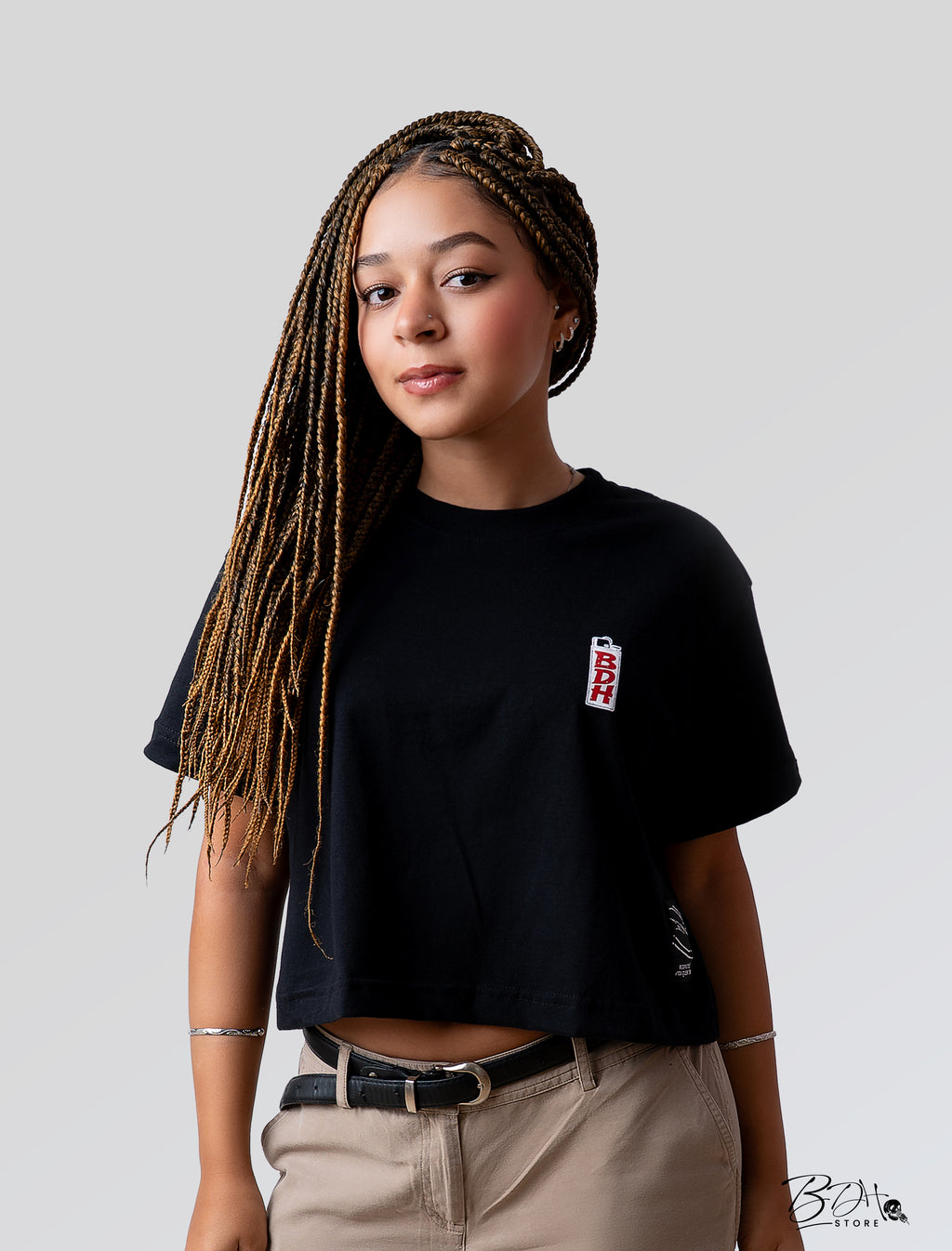 Cropped Skull Black