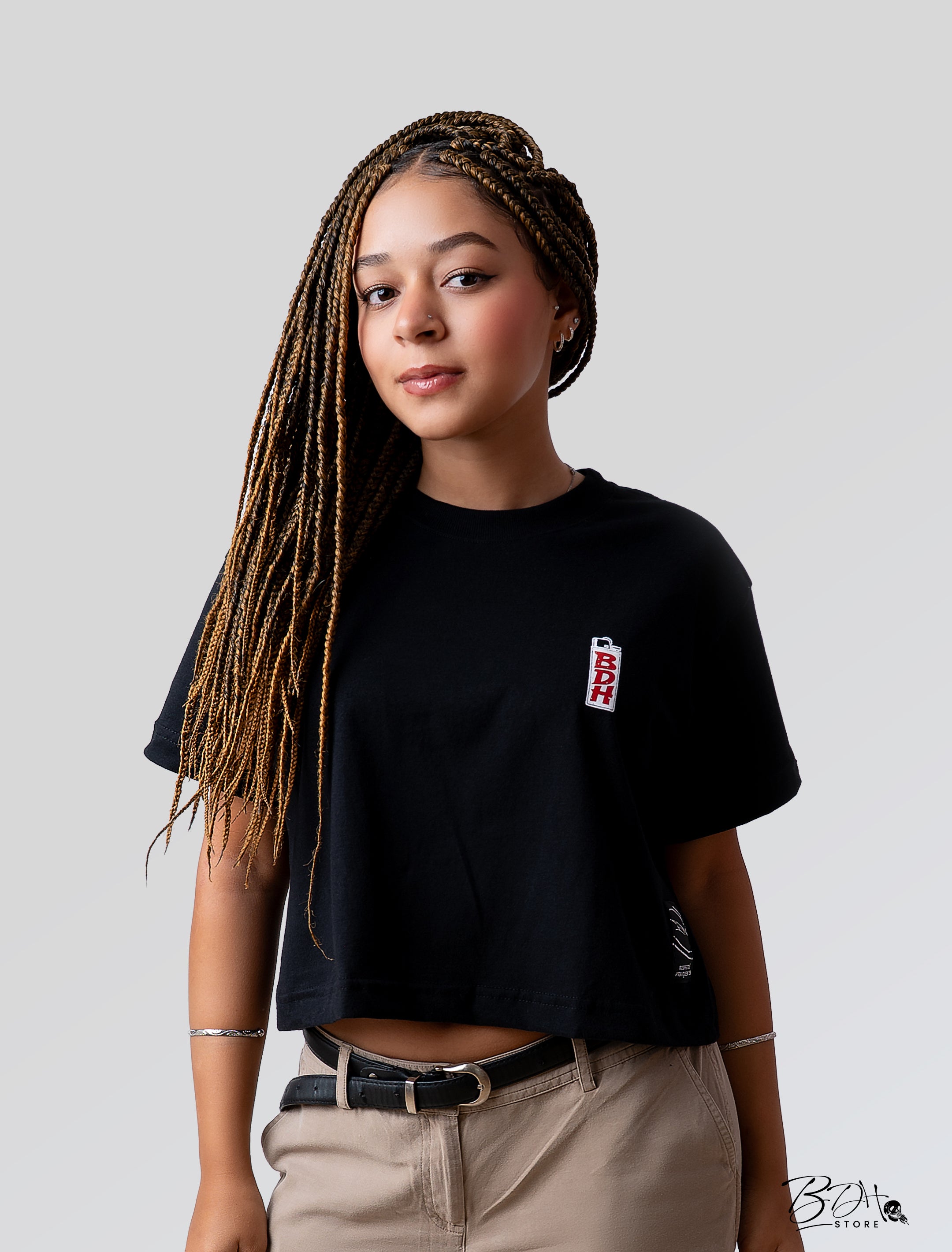 Cropped Skull Black