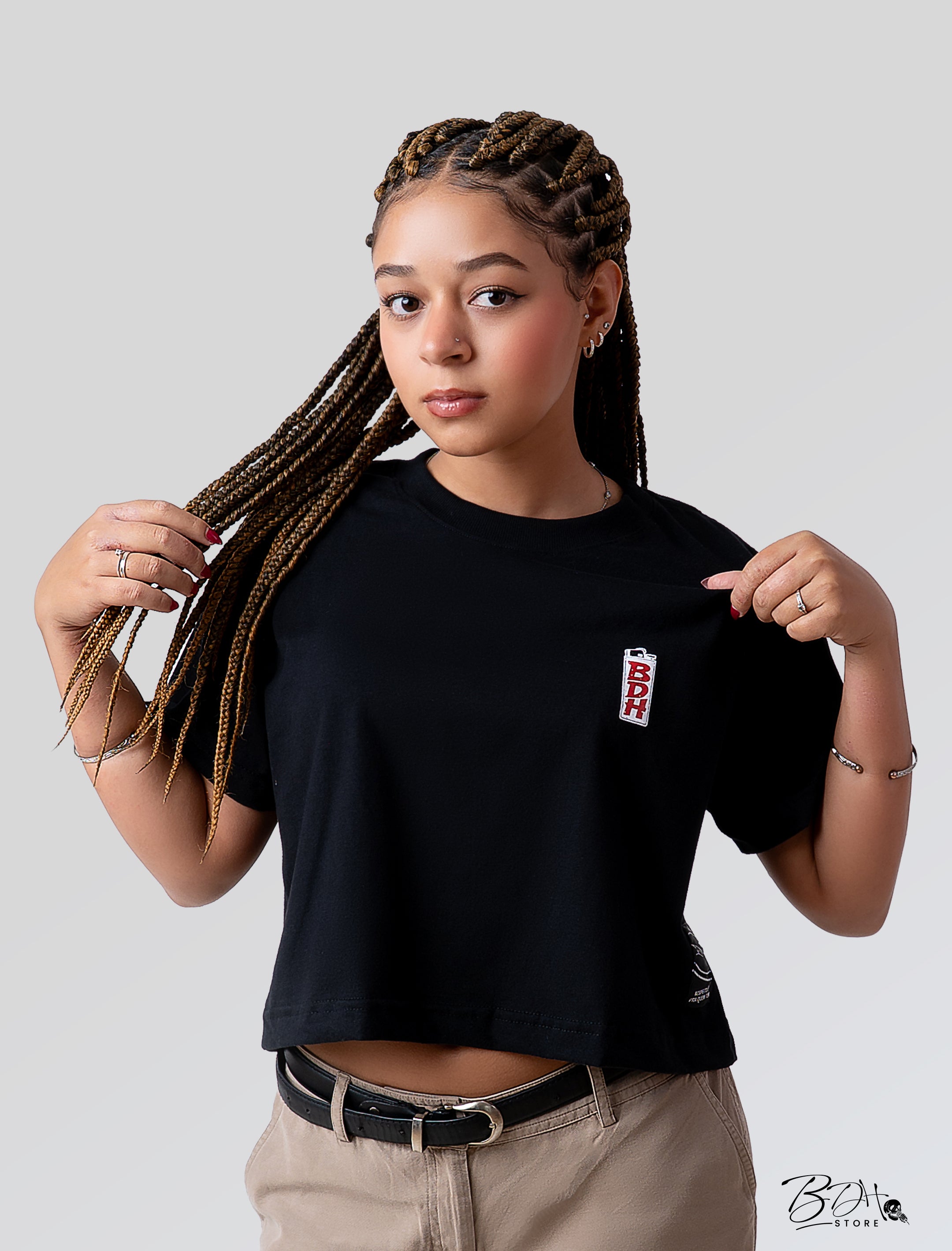 Cropped Skull Black