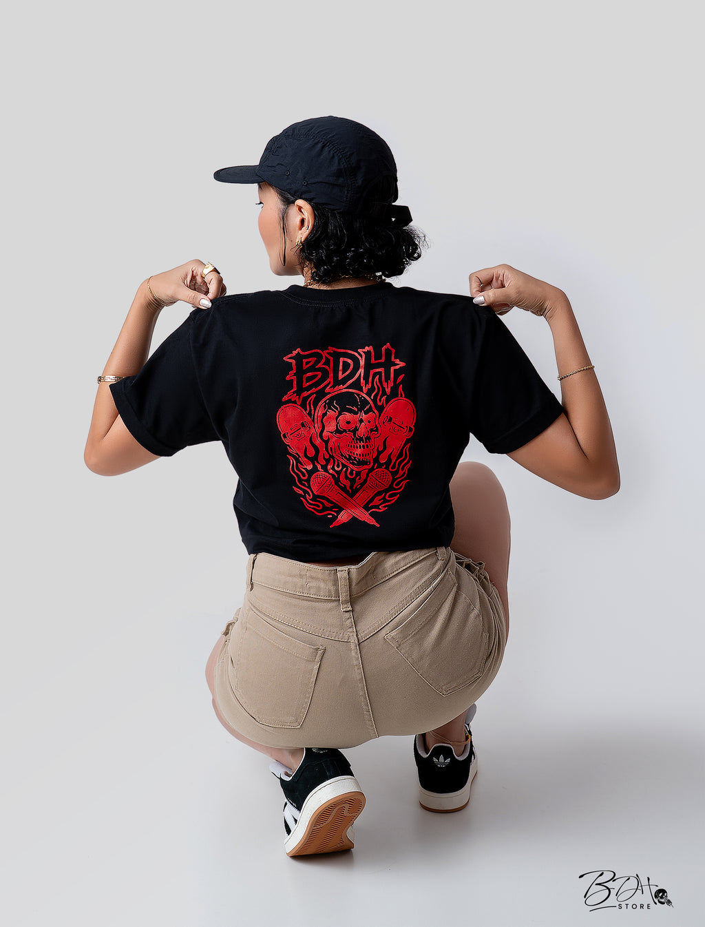 Cropped Skull Black