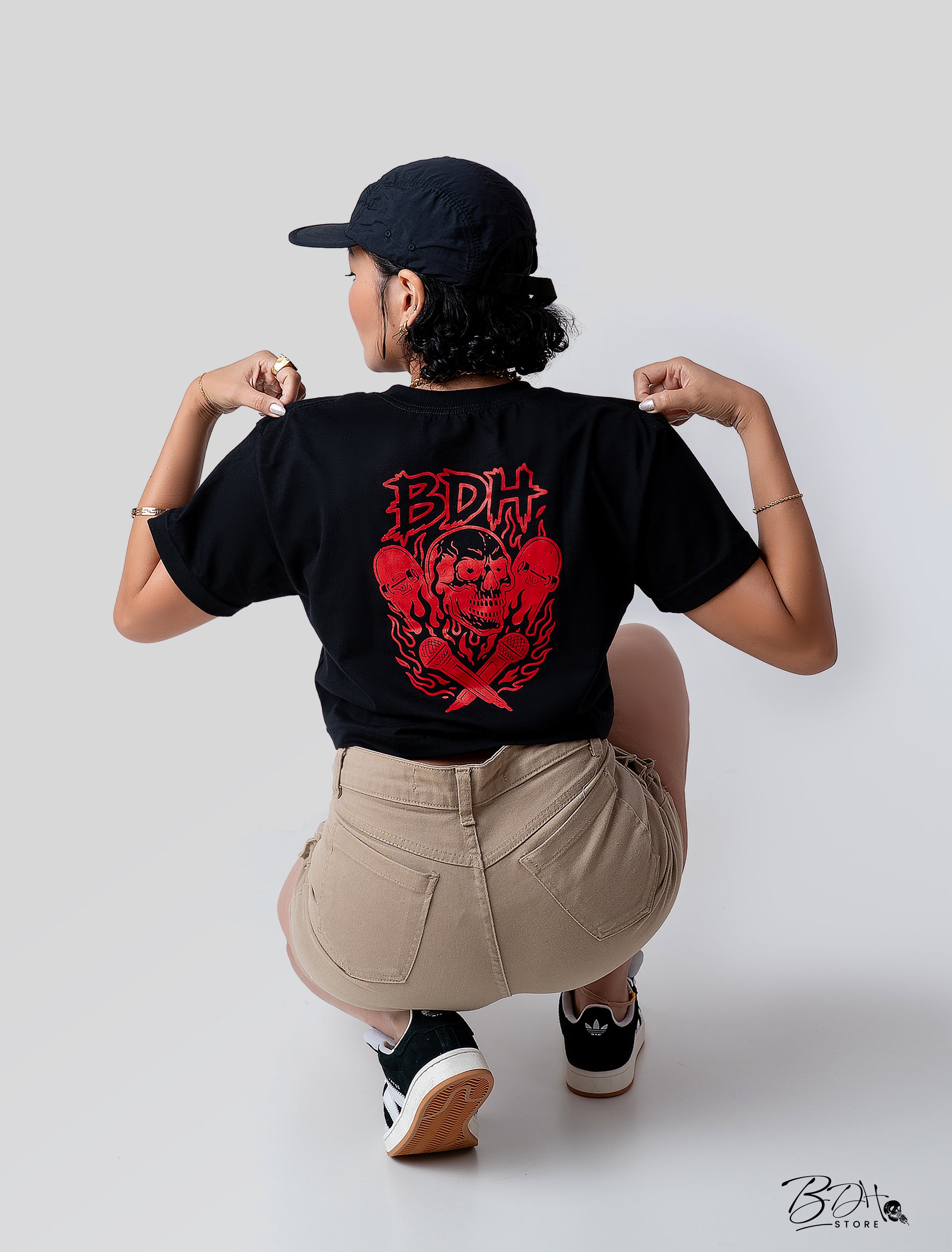 Cropped Skull Black
